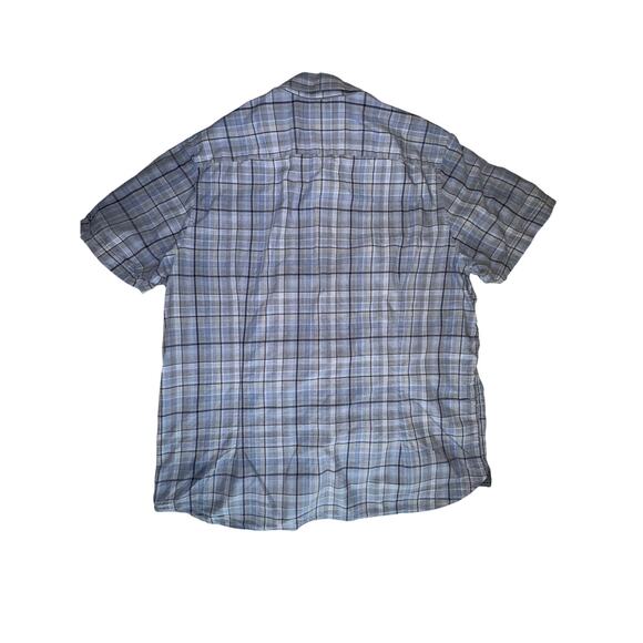 Ted Baker London Men’s Shirt Size 7 Blue Plaid Short Sleeve Button Up Casual - Picture 3 of 8